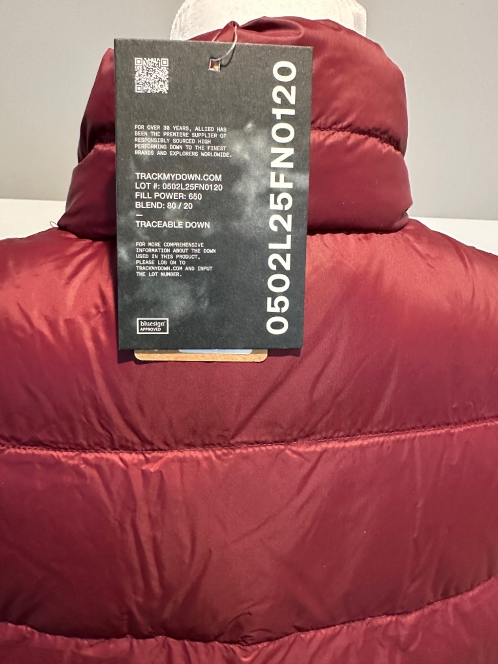Eddie Bauer 650 Down Puffer Vest Womens PLUS SIZE 2X MAROON -- NEW WITH TAGS - Picture 6 of 11